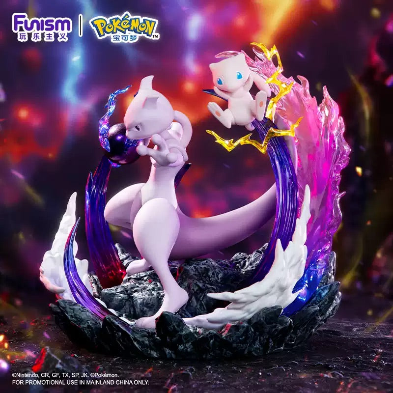 Pokemon Prime Funism Statue Figure - Mewtwo & Mew Partners