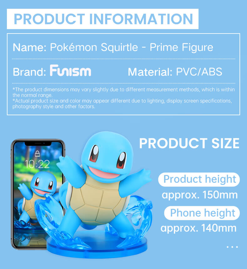 Pokemon Prime Figure Large Size Statue Funism - Squirtle