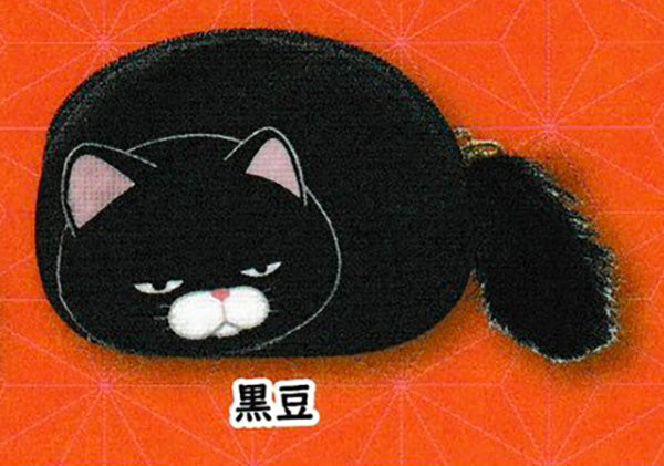 Higemanju Cat Fluffy Tail Zipper Plush Pouch Gacha Gashapon Complete Set