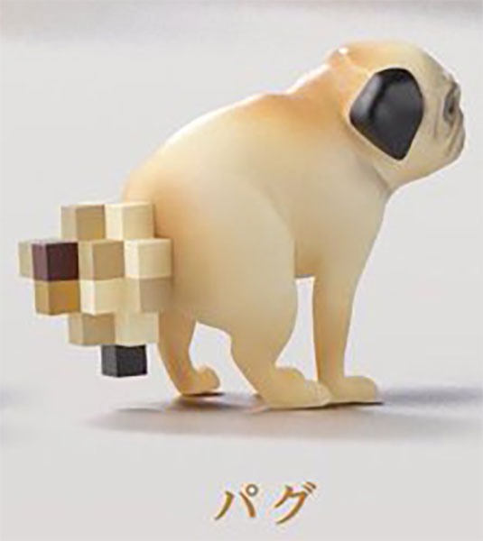 Moza Inu Mozaic Dog Blur Mini Figure Gacha Gashapon Complete Set