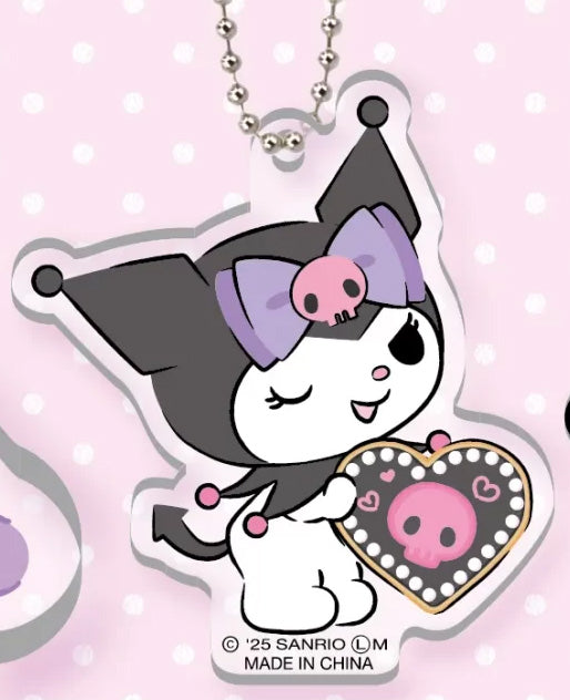 Sanrio Kuromi Acrylic Keychain 2 Gacha Gashapon Complete Set