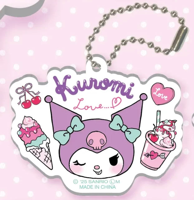 Sanrio Kuromi Acrylic Keychain 2 Gacha Gashapon Complete Set