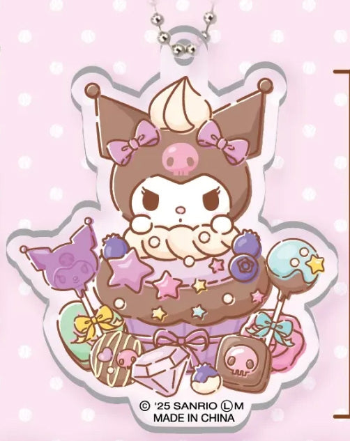 Sanrio Kuromi Acrylic Keychain 2 Gacha Gashapon Complete Set