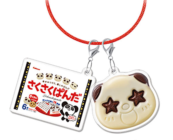 Kabaya Saku Saku Panda Cookie Wire Key Ring Keychain Gacha Gashapon Complete Set