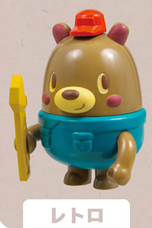 Working Bear Mascot Mini Figure Gacha Gashapon Complete Set