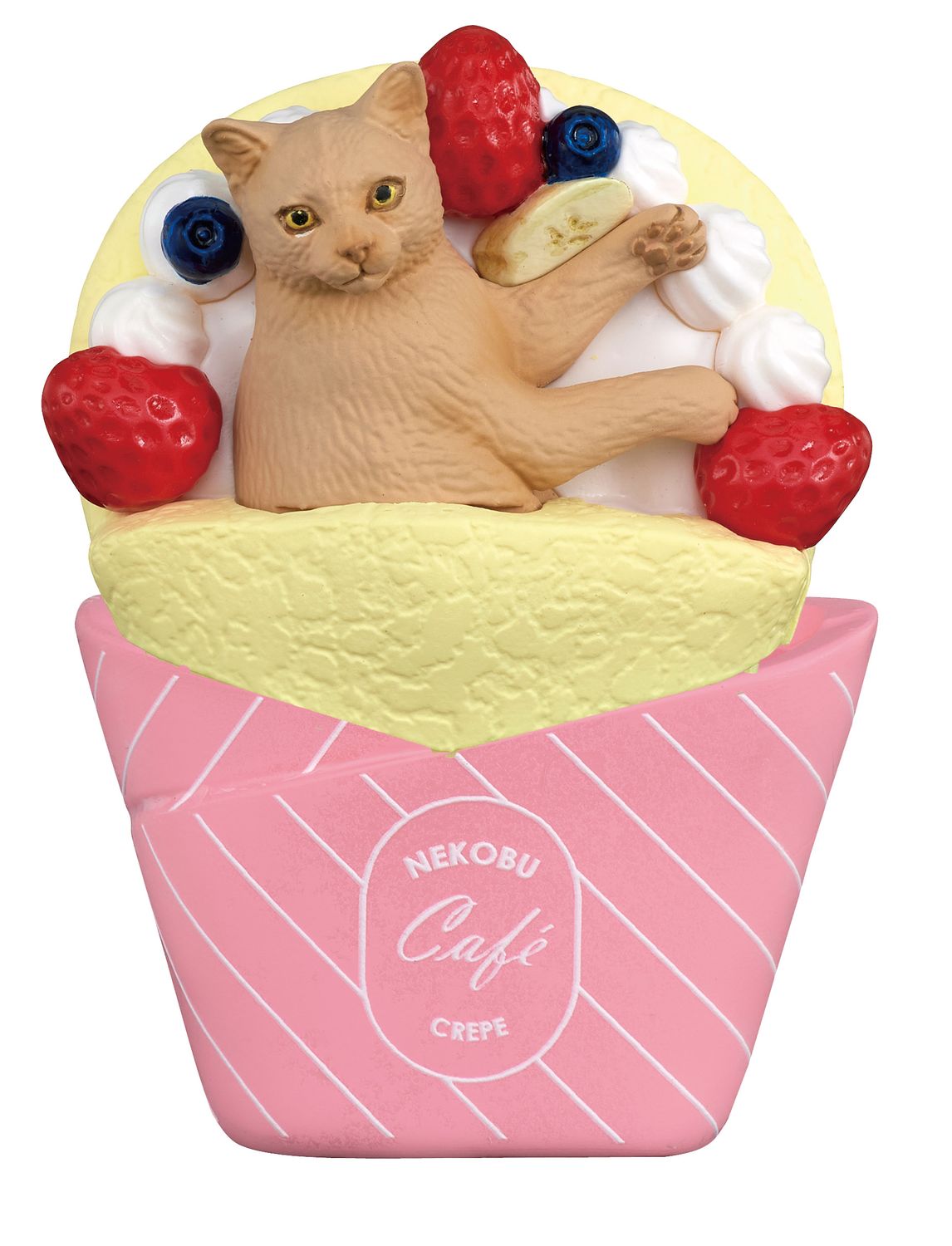 Nekobu Cat Club Sweets Nyanko Cushion Figure 2 Gacha Gashapon Complete Set