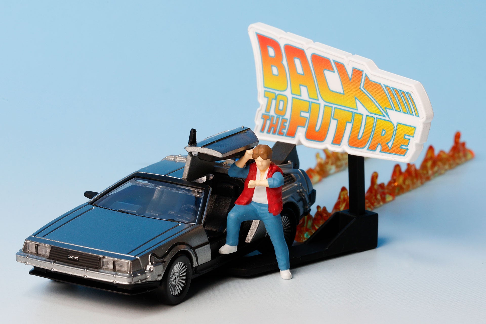 Hobby Gacha EX Back to the Future DeLorean 1/64 Scale Mini Figure Gacha Gashapon Complete Set