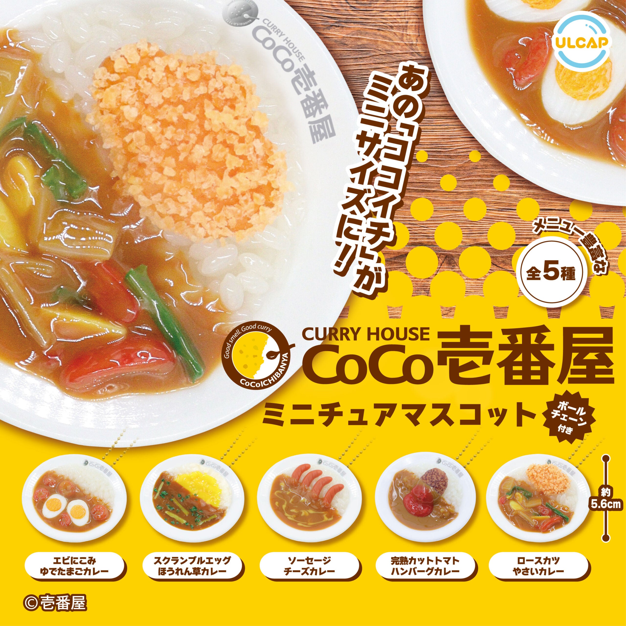 CoCo Ichibanya Curry Miniature Food Mascot Keychain Gacha Gashapon Complete Set