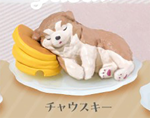 Oyasumix 2 Sleeping Pancake Dog Cord Keeper Figure Gacha Gashapon Complete Set