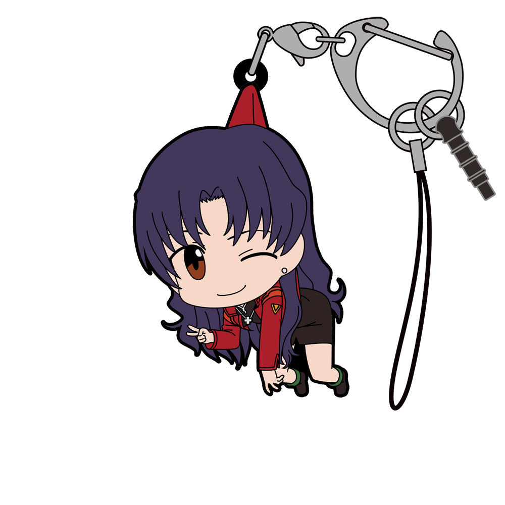 Evangelion - Misato Katsuragi NERV Ver. - Tsumamare Pinched Rubber Strap Keychain