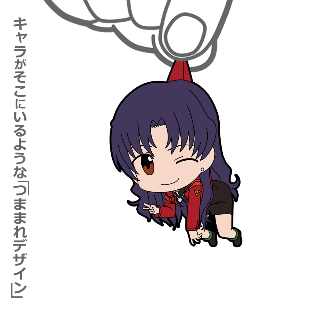 Evangelion - Misato Katsuragi NERV Ver. - Tsumamare Pinched Rubber Strap Keychain