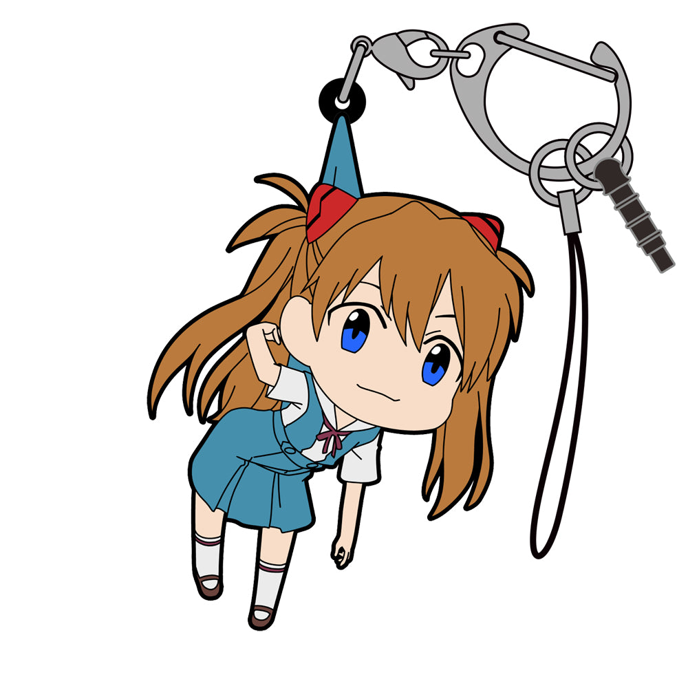Evangelion - Shikinami Asuka Langley Uniform Ver. - Tsumamare Pinched Rubber Strap Keychain