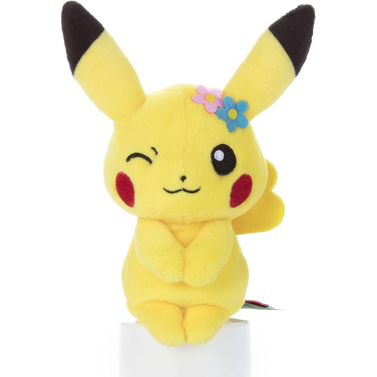 Pokemon Chokkori-san Plush - Pikachu (Female Form) - Takara Tomy Arts