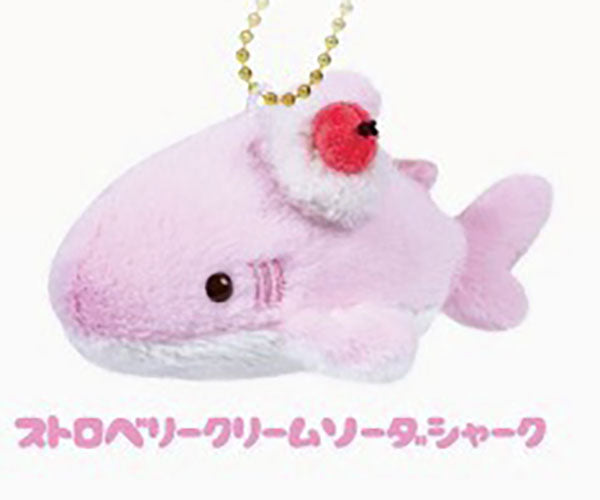 Cream Soda Shark Mascot Keychain Crane Game Prize Plush