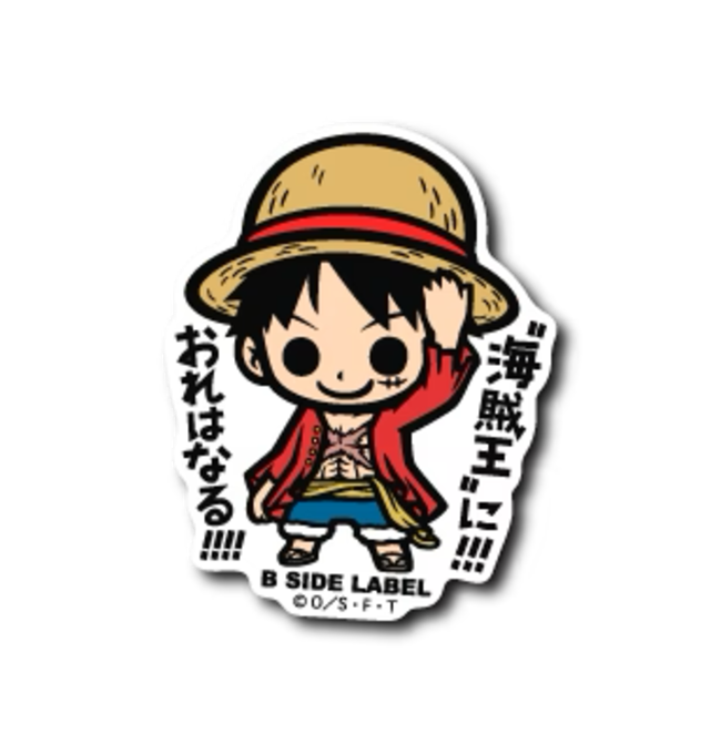 Official One Piece B-Side Label Japan Sticker - Luffy Original