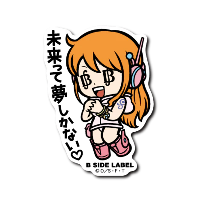 Official One Piece B-Side Label Japan Sticker - Nami Egghead Island Arc