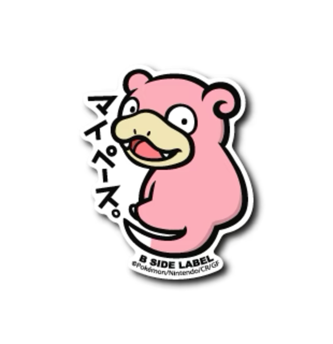 Official Pokemon B-Side Label Japan Sticker - Slowpoke