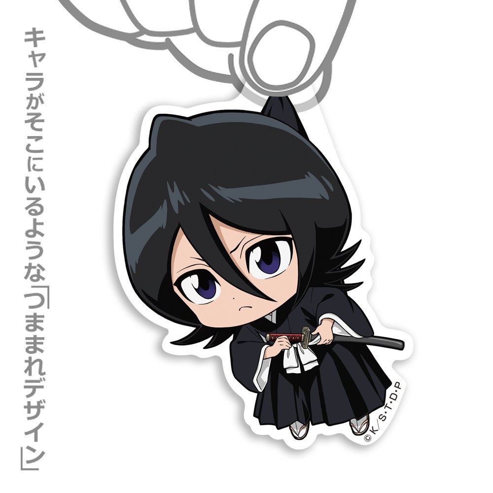 BLEACH - Kuchiki Rukia - Tsumamare Pinched Acrylic Strap Keychain - KEY-COS-0013