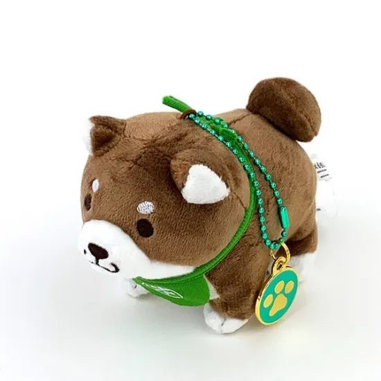 Faithful Dog Mochishiba Plush Keychain w/ Charm - Anko - SK Japan - PLU-SKJ-0005