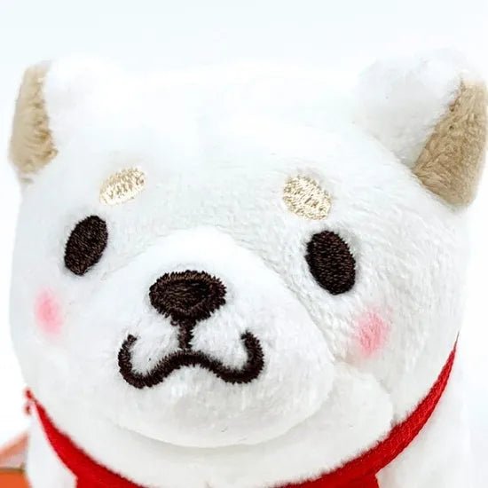 Faithful Dog Mochishiba Plush Keychain w/ Charm - Ume - SK Japan - PLU-SKJ-0002