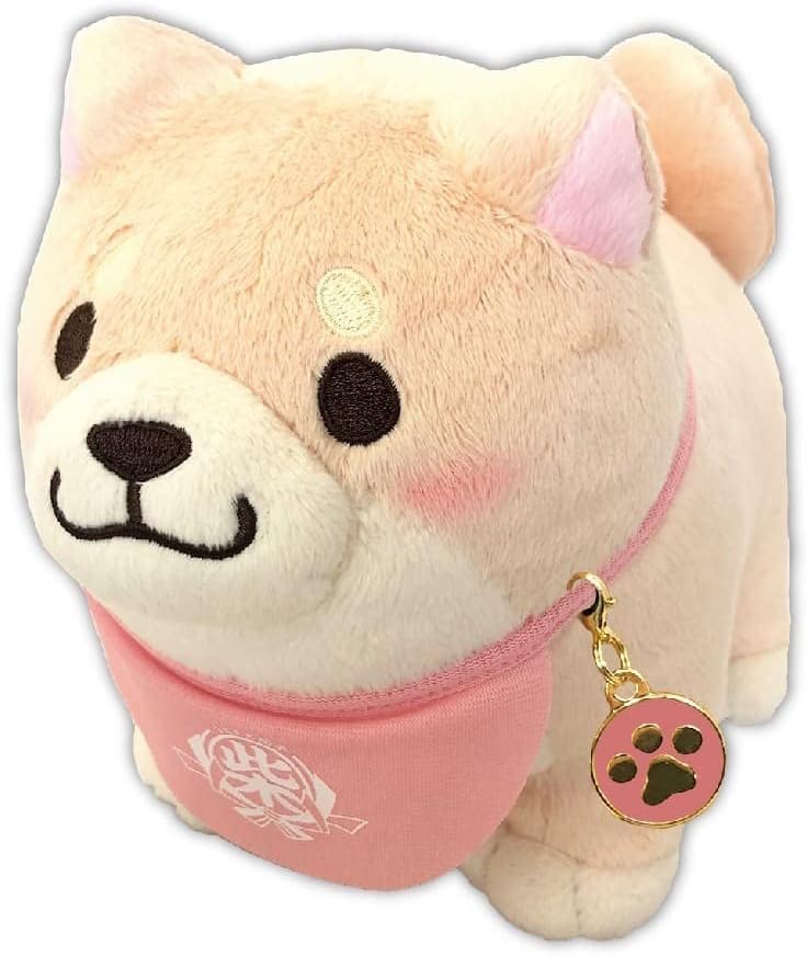 Faithful Dog Mochishiba Plush w/ Charm - Sakura - SK Japan - PLU-SKJ-0008