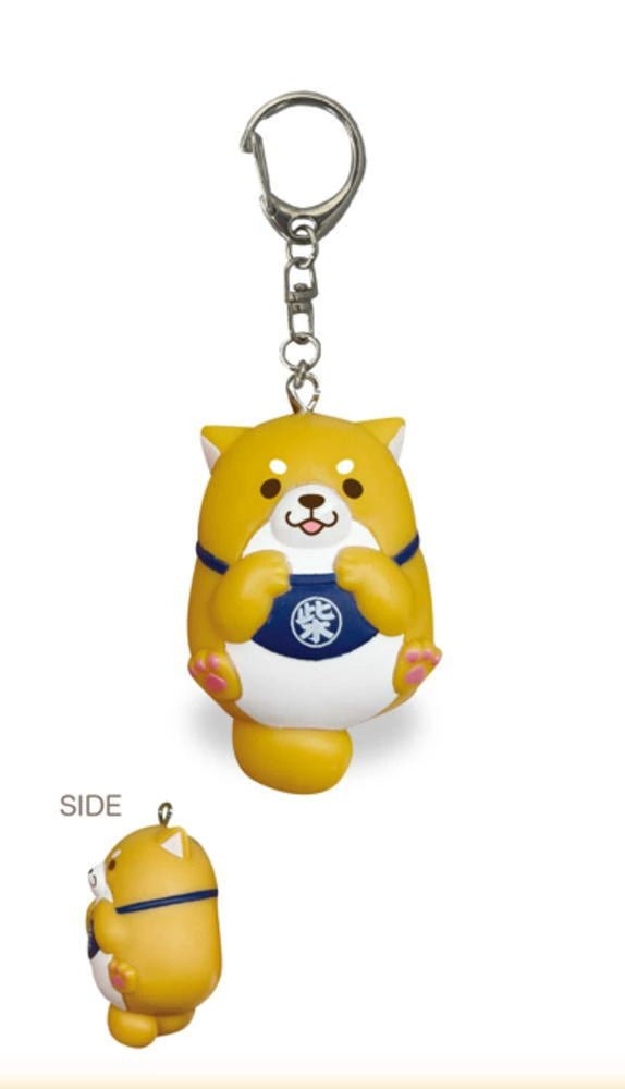 Faithful Dog Mochishiba Sofubi Soft Vinyl Figure Mascot Keychain - Lying Okaka - SK Japan - KEY-SKJ-0002