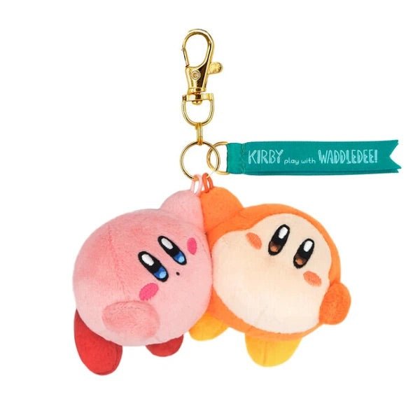 Kirby Mascot Kirby Play with Waddle Dee Mascot Friends Keychain Plush - PLU-SAN-0030
