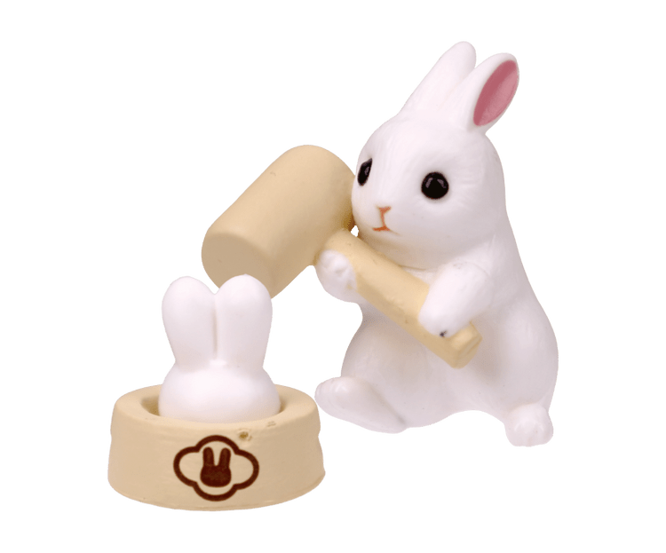 Mochi Pounding Bunny Rabbit Mini Figure Gashapon Complete Set Gacha - GPN-TAR-0007SET