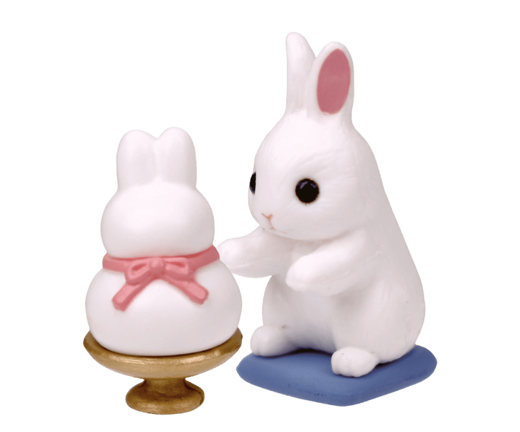 Mochi Pounding Bunny Rabbit Mini Figure Gashapon Complete Set Gacha - GPN-TAR-0007SET