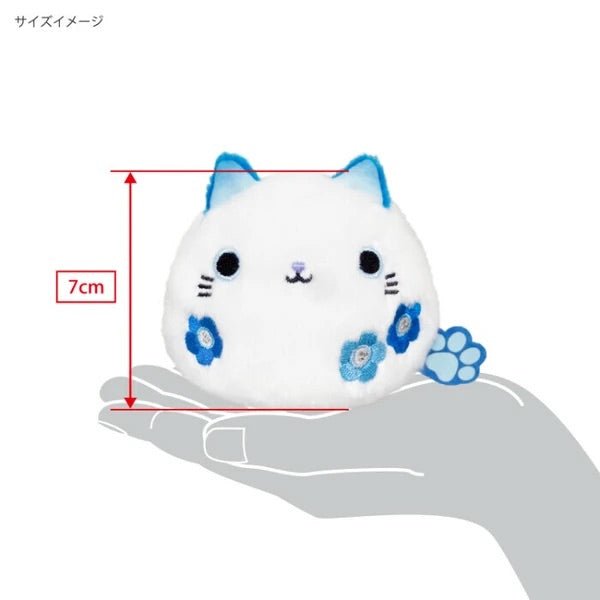 Neko Dango Plush Cat - Baby Blue Eyes Flower - PLU-SAN-0025