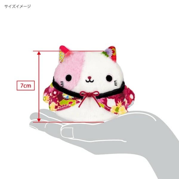 Neko Dango Plush Cat - Red Haori (Kyoto Exclusive) - PLU-SAN-0018