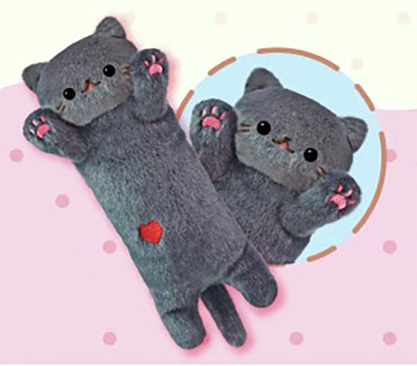 Nigitte! Nyanko Pukyu - Squeeze Kitty Long Cat Kawaii Plush Toy Kuro Black Ver - PLU-YEL-0002A-