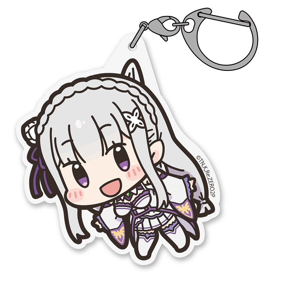 Re:Zero Starting Life in Another World - Emilia - Tsumamare Pinched Acrylic Strap Keychain - KEY-COS-0023