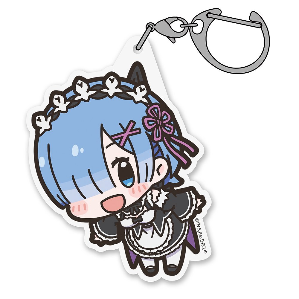 Re:Zero Starting Life in Another World - Rem - Tsumamare Pinched Acrylic Strap Keychain - KEY-COS-0024