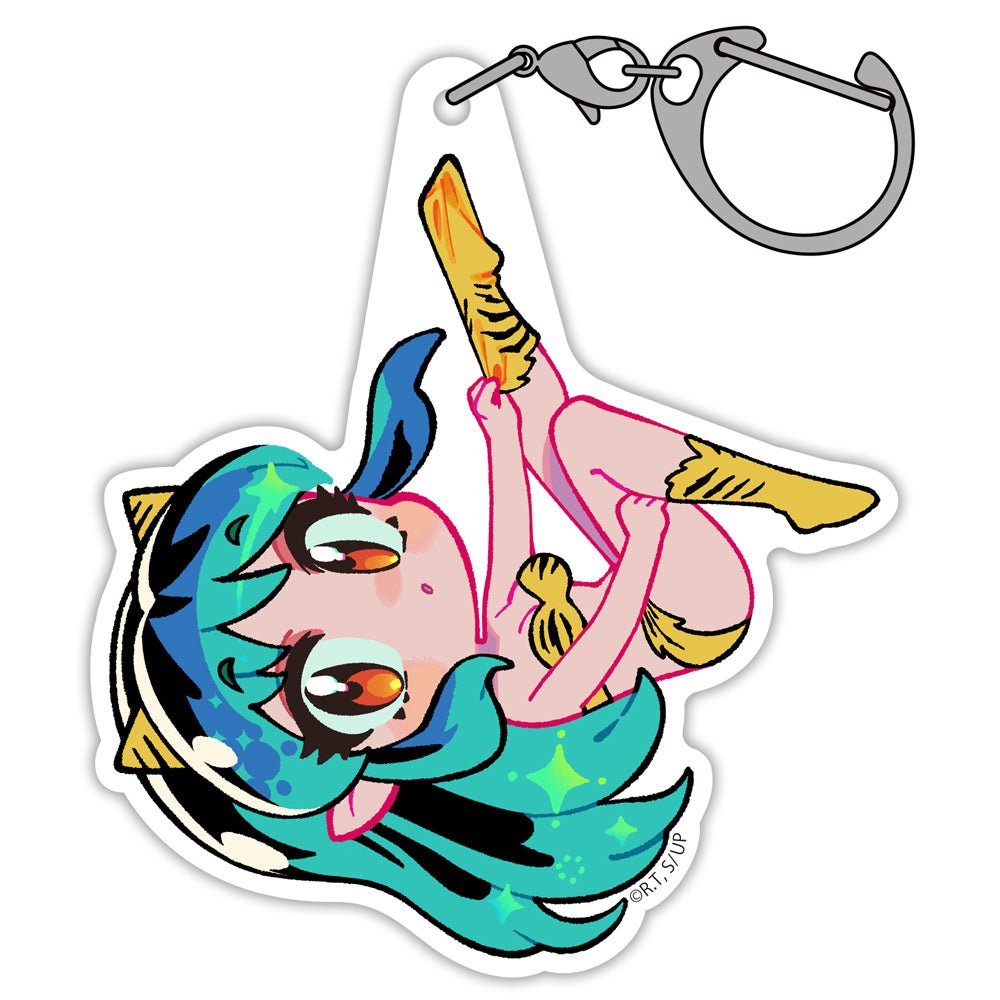 Urusei Yatsura - Lum - Tsumamare Pinched Acrylic Strap Keychain - KEY-COS-0056