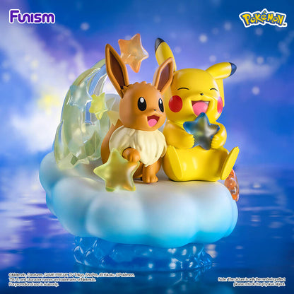 Pokemon Prime Funism Statue Figure - Eevee & Pikachu Nebula