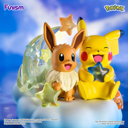 Pokemon Prime Funism Statue Figure - Eevee & Pikachu Nebula
