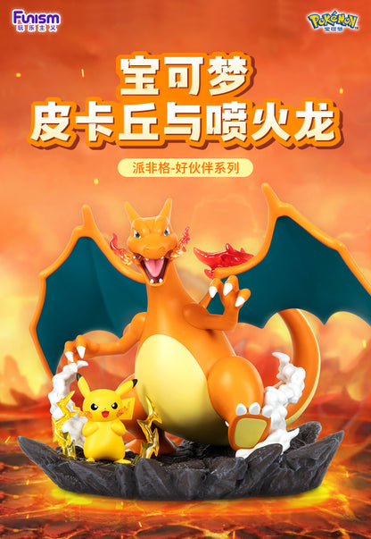 Pokemon Prime Funism Statue Figure - Charizard & Pikachu Good Buddy