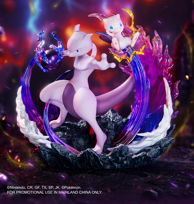 Pokemon Prime Funism Statue Figure - Mewtwo & Mew Partners