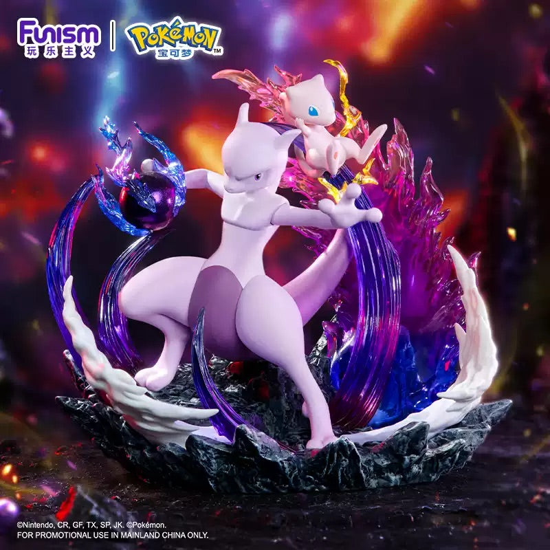 Pokemon Prime Funism Statue Figure - Mewtwo & Mew Partners