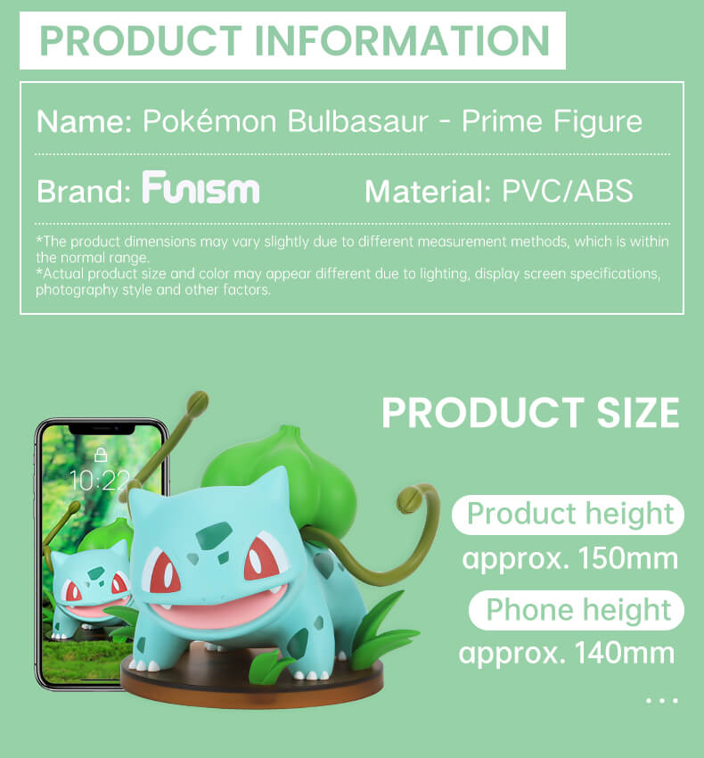 Pokemon Prime Figure Large Size Statue Funism - Bulbasaur