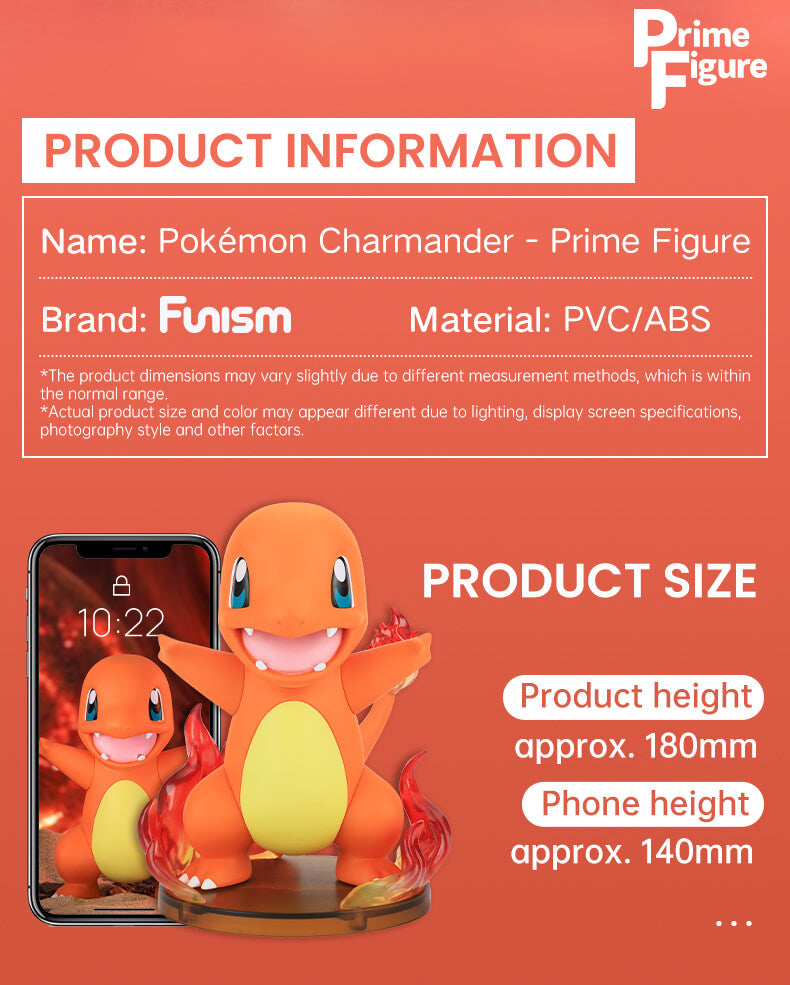 Pokemon Prime Figure Large Size Statue Funism - Charmander