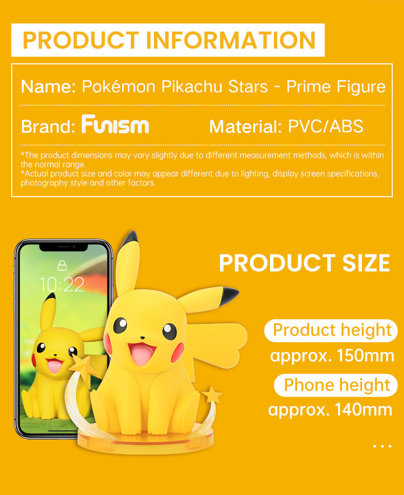 Pokemon Prime Figure Large Size Statue Funism - Pikachu