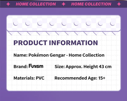Pokemon Home Collection 1/1 Life Size Figure Statue Funism - Gengar