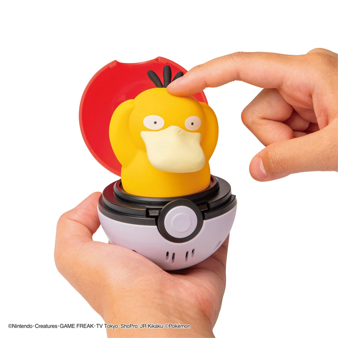 Pokemon PyokoPunyu Press & Pop Pokeball Psyduck Talking Pop Up Figure Takara Tomy