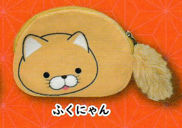 Higemanju Cat Fluffy Tail Zipper Plush Pouch Gacha Gashapon Complete Set