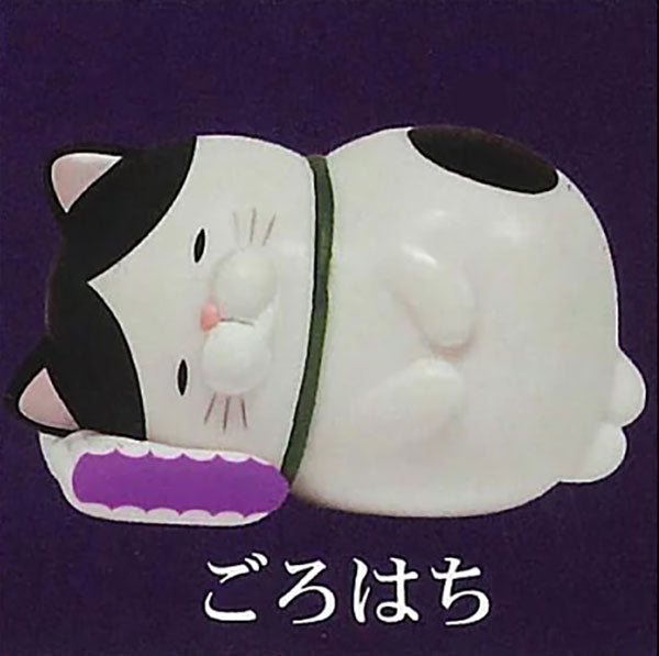 Higemanju Sleeping Cat Mini Figure Gacha Gashapon Complete Set