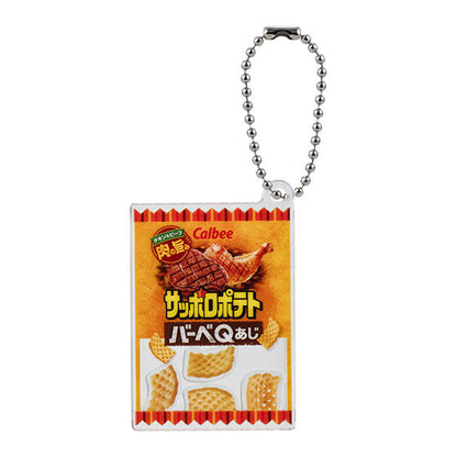 Calbee Acrylic Shaka Shaka Charm Food Miniature Snack Keychain Gashapon Capsule Toy Complete Set