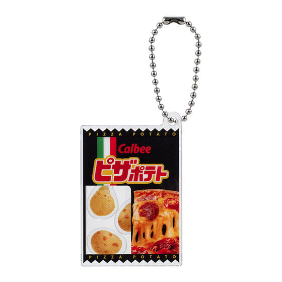 Calbee Acrylic Shaka Shaka Charm Food Miniature Snack Keychain Gashapon Capsule Toy Complete Set
