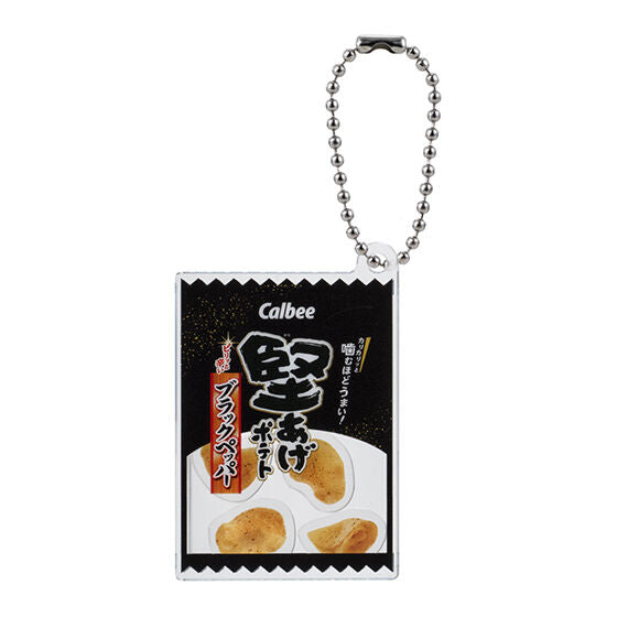 Calbee Acrylic Shaka Shaka Charm Food Miniature Snack Keychain Gashapon Capsule Toy Complete Set